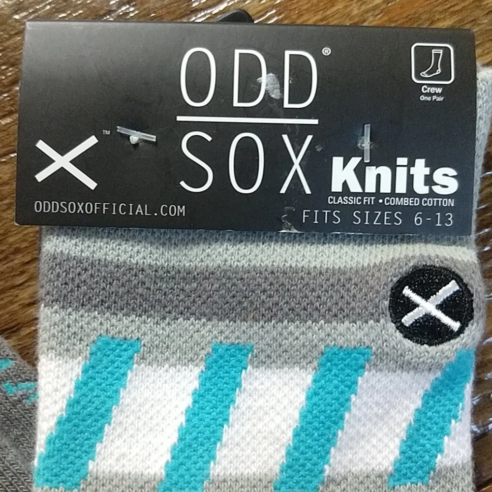 Odd Sox Classic Fit Knit Future Quirky Socks Novelty Gift  NWT